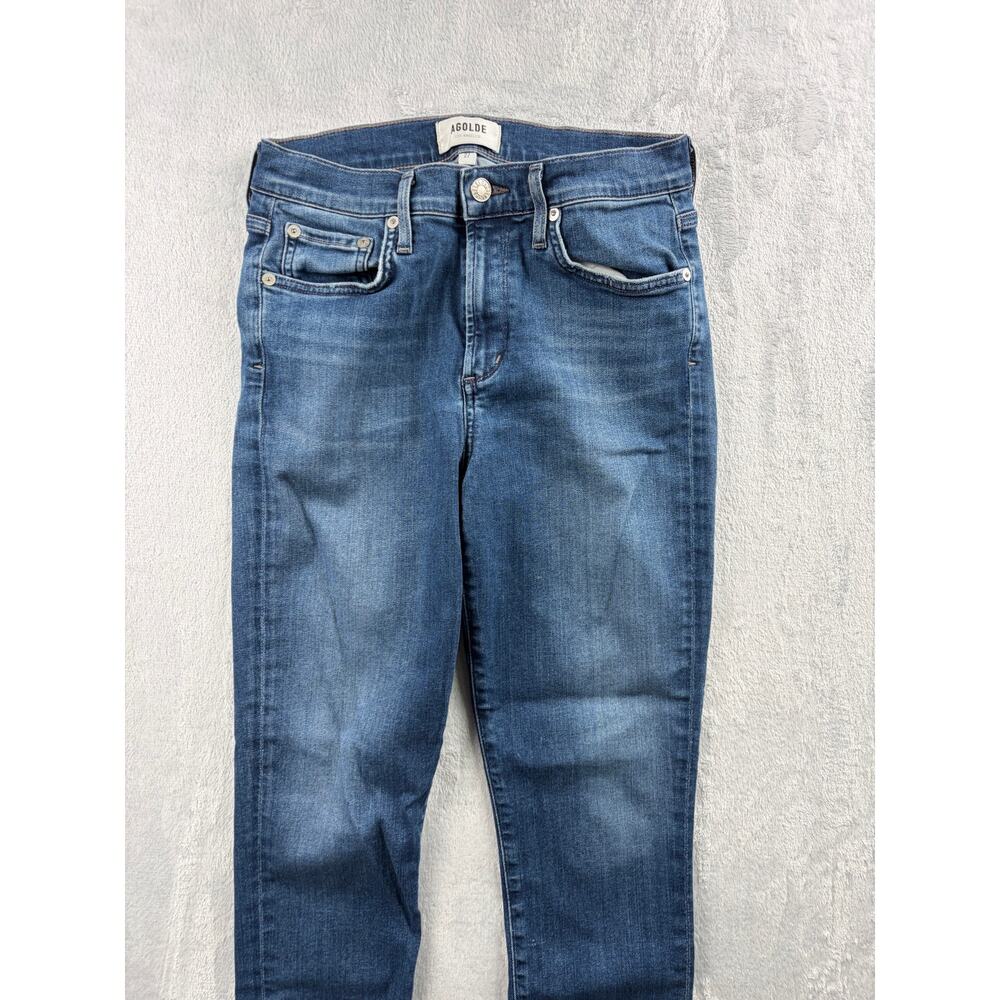 AGOLDE Sophie High Rise Raw Hem Crop Denim Jeans - Size 27 - Picture 9 of 9
